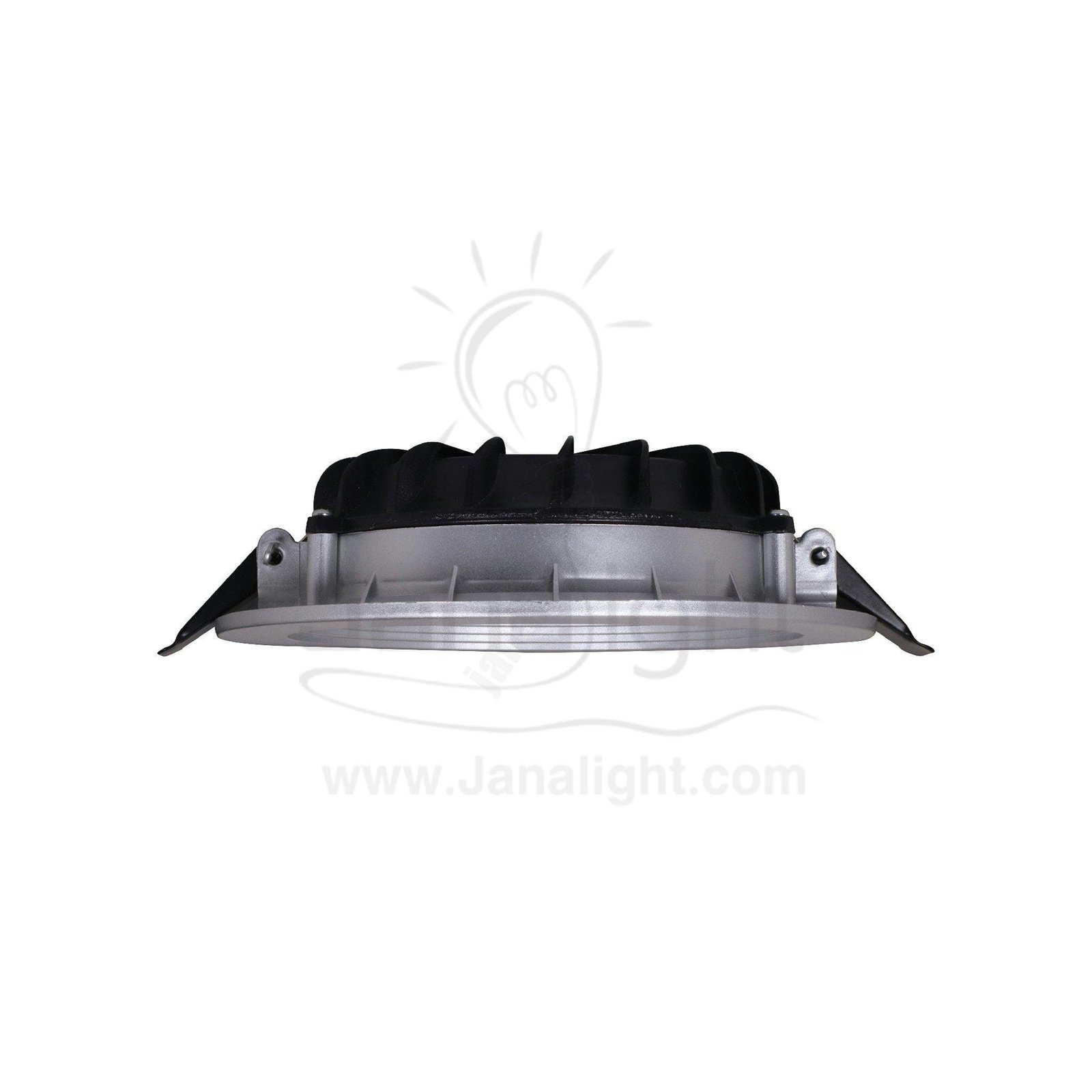 كشاف 15 وات كومبكت ابيض حلق فضي جنى لايت plastic white compact 15 watt downlight